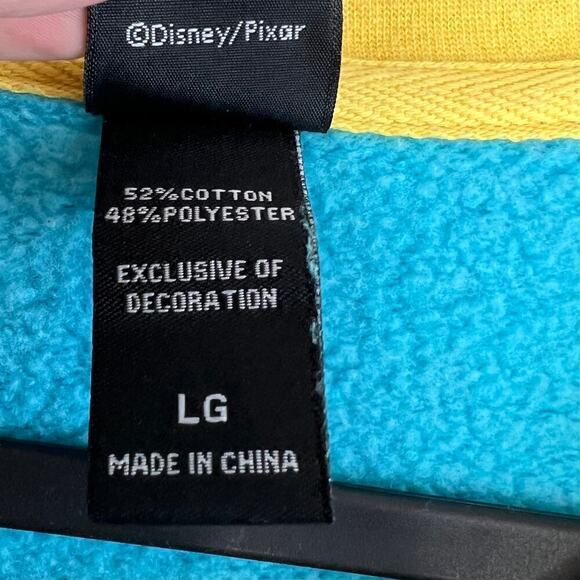 Disney Pixar Luxo Jr. & Logo Colorblock Pullover Crewneck Sweatshirt Size Large - Picture 5 of 7